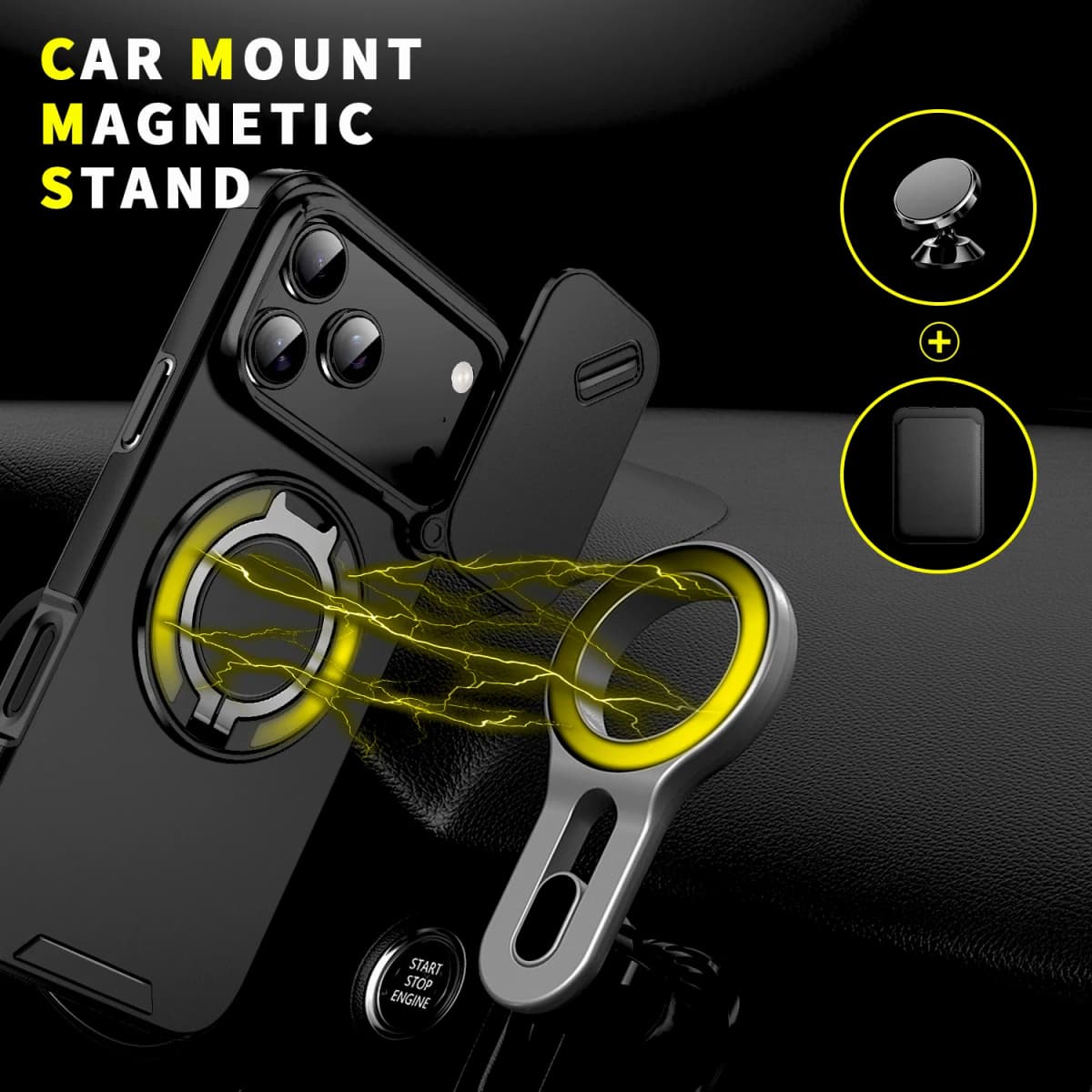 Luxury Shockproof Armor Case For iPhone 18 17 16 15 14 13 12 11 Pro Max 18Pro IPhone18 ProMax With Camera Slide Cap Stand Cover