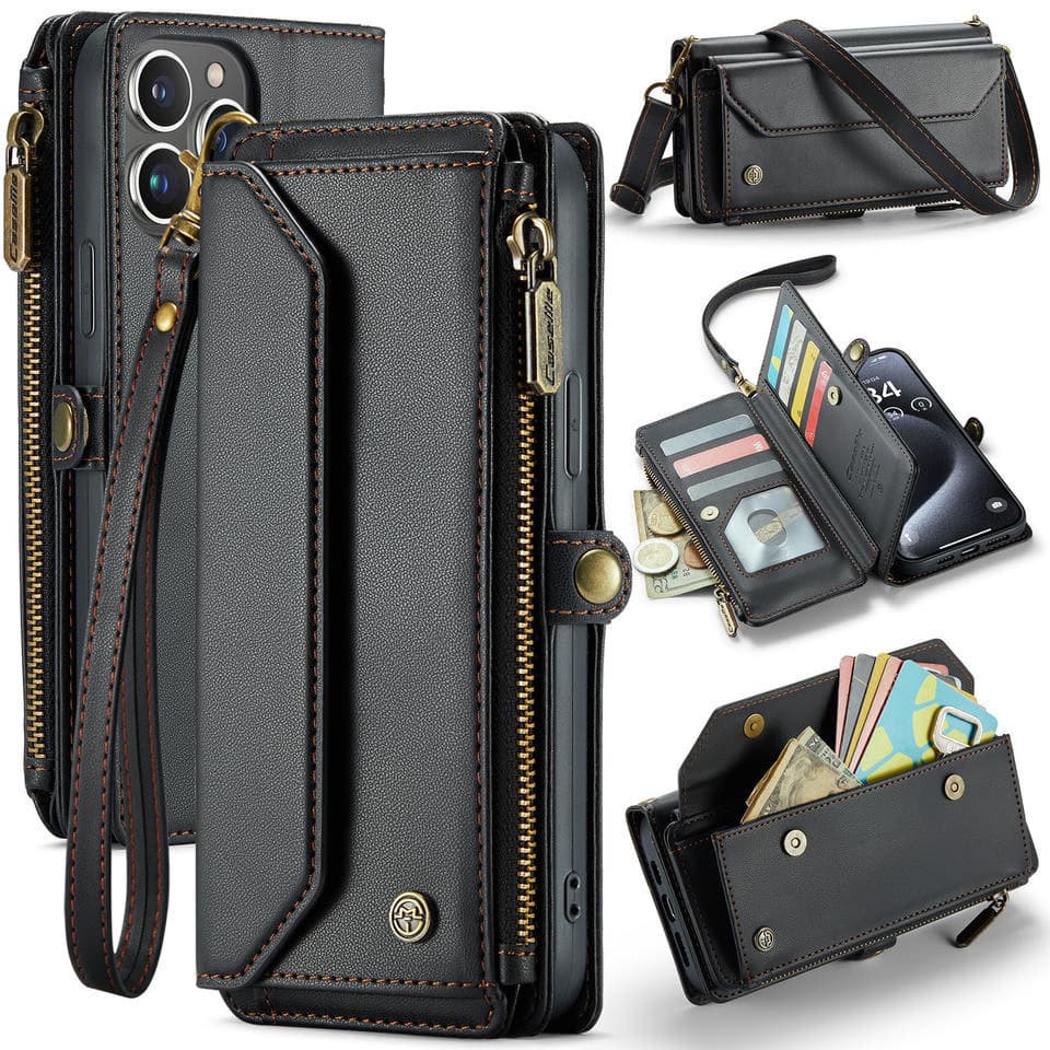 CaseMe Wireless Charge Mobile Phone Accessories RFID Wallet Cards Holder Pouch for iPhone Case