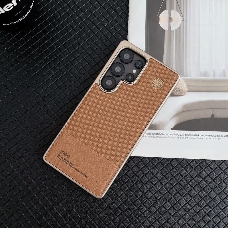 High Quality Hit Color Relief Leather Mobile Phone Case for Samsung S23 S24 S25 Ultra