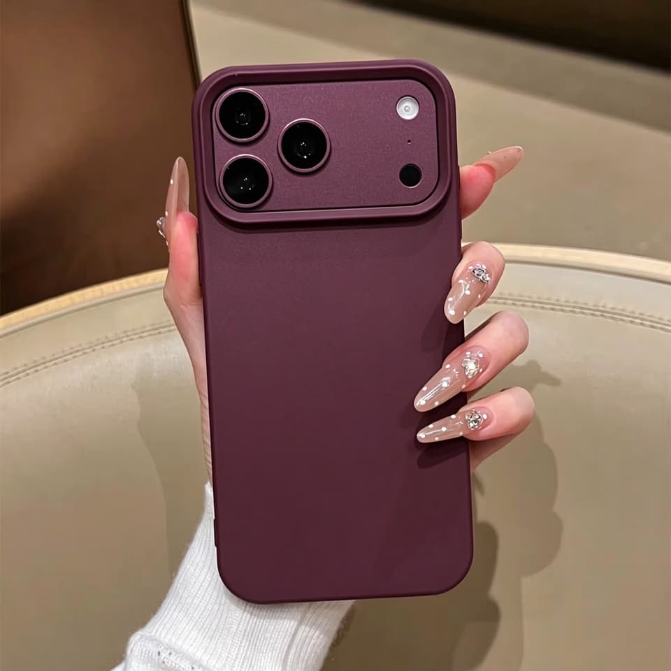 Solid Color Fashion Soft Silicone Phone Case For iPhone