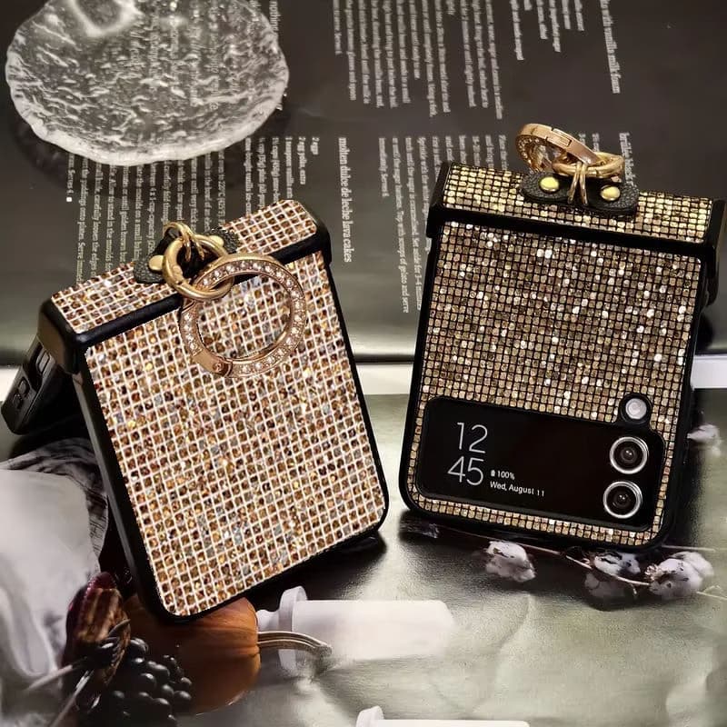 Glitter Artificial Diamond-plated Phone Case for Samsung Galaxy Z Flip