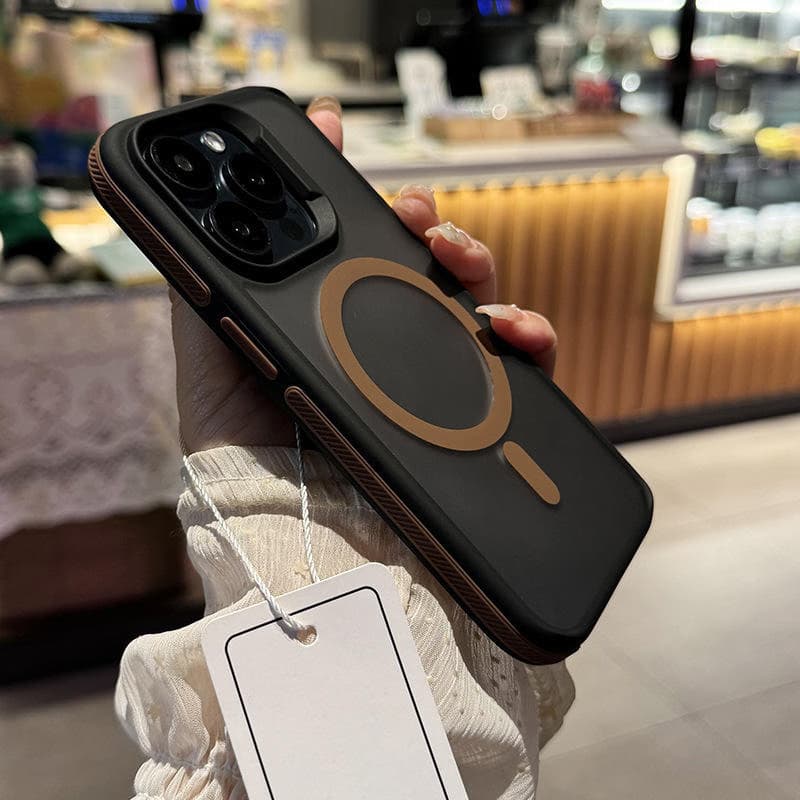 Frosted Translucent Anti-Slip Magnetic Cover for iPhone