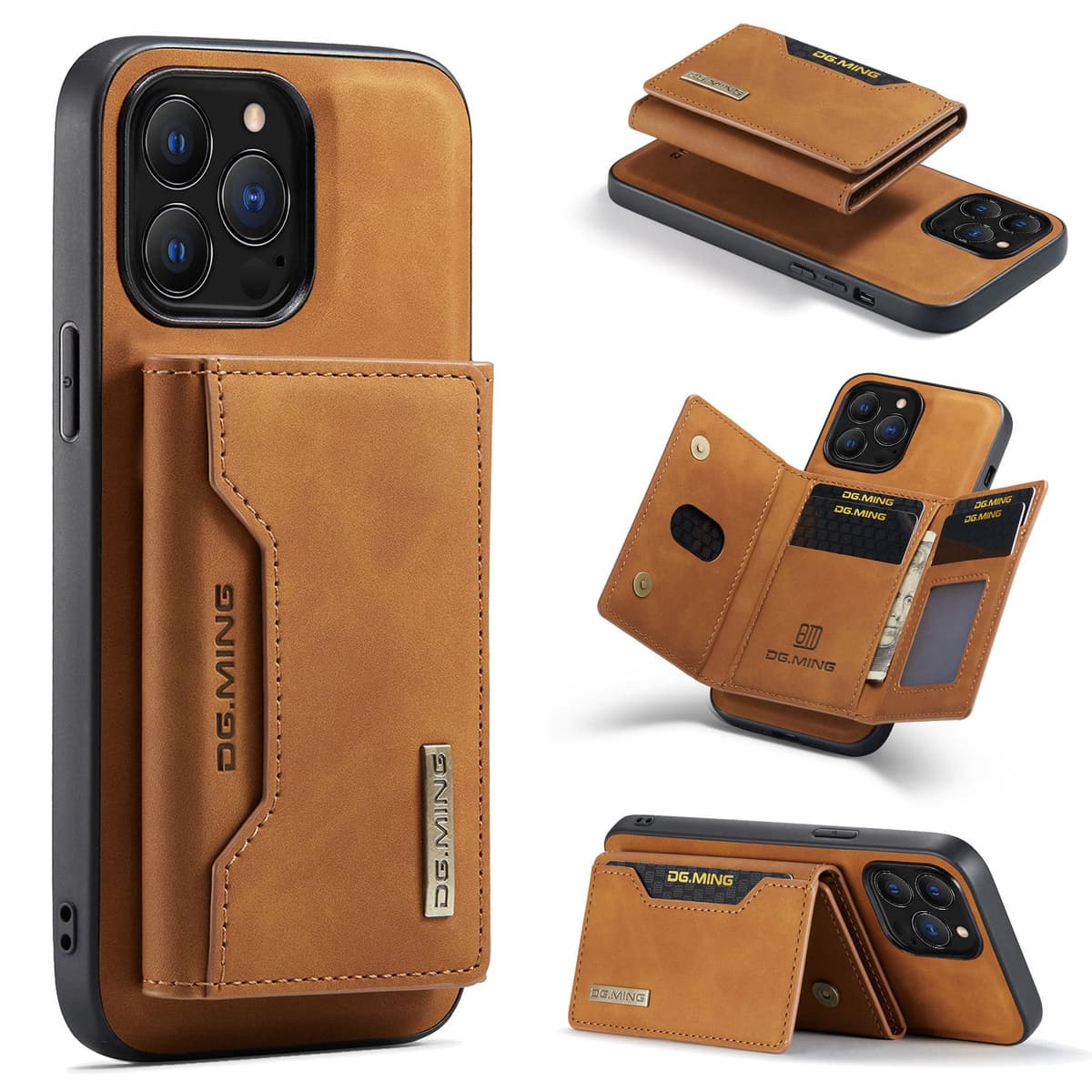 Magnetic PU Leather Wallet Phone Case With Card Holder for iPhone