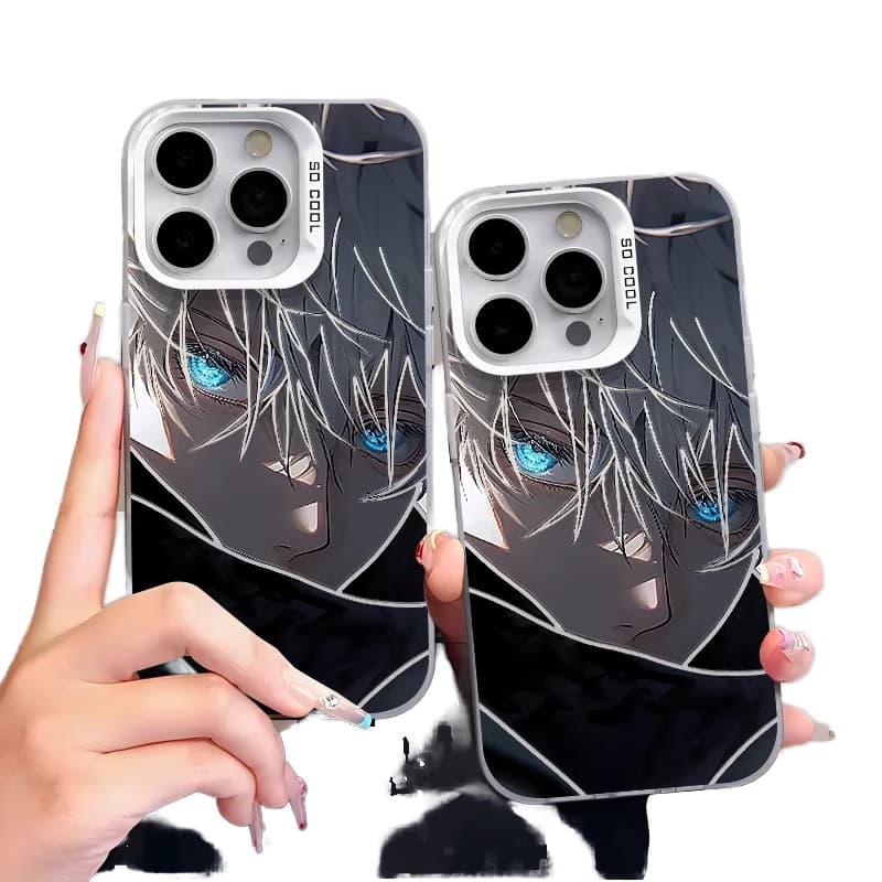 Trendy Anime Boy Colored Silver Phone case