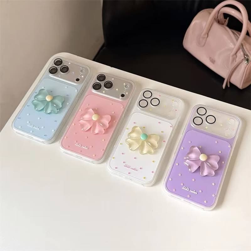 Colorful IMD Bow Flower Mobile Phone case for iPhone