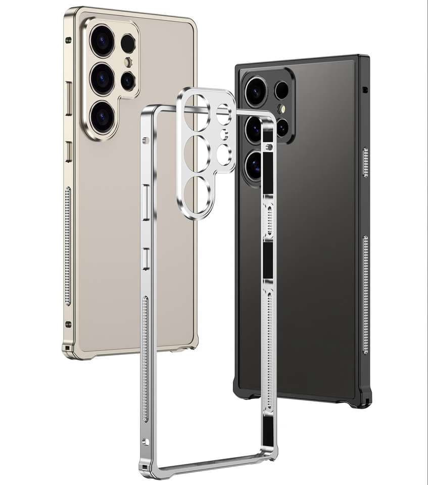 Aluminum Alloy Bumper Frameless Metal Heat Dissipation Shockproof Cover with Metal Lens