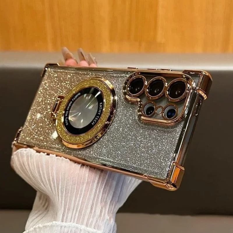 Hot Glitter Clear Magnetic Phone Case for Samsung