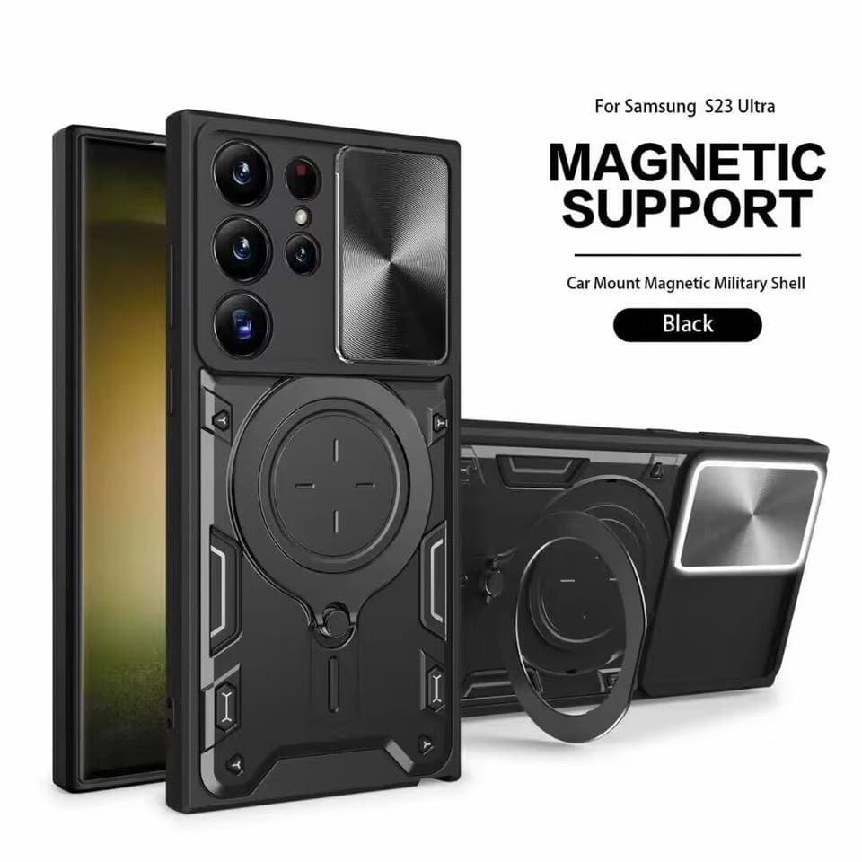 Camera Lens Protective Anti-drop Bracket Ring Magnetic Car Mount Phone Case
