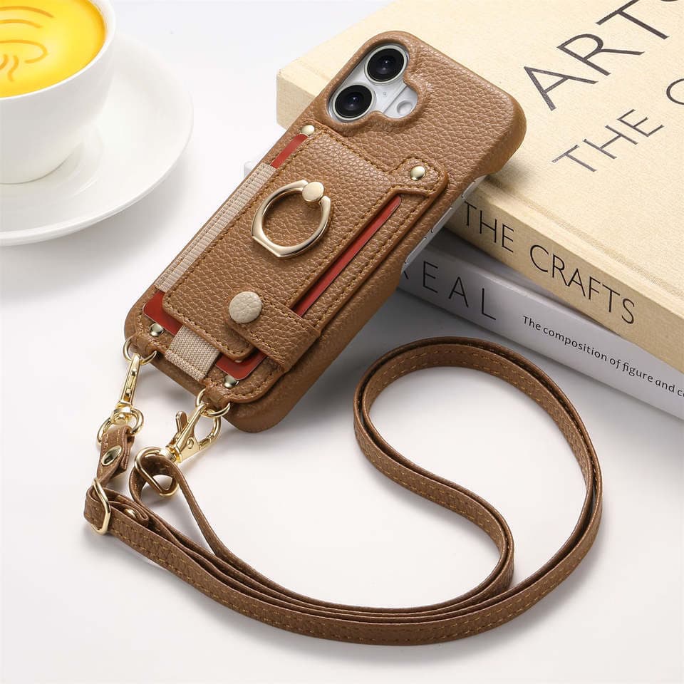 Business Pu Leather Crossbody Phone Case